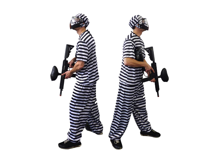 Costume de prisonnier paintball
