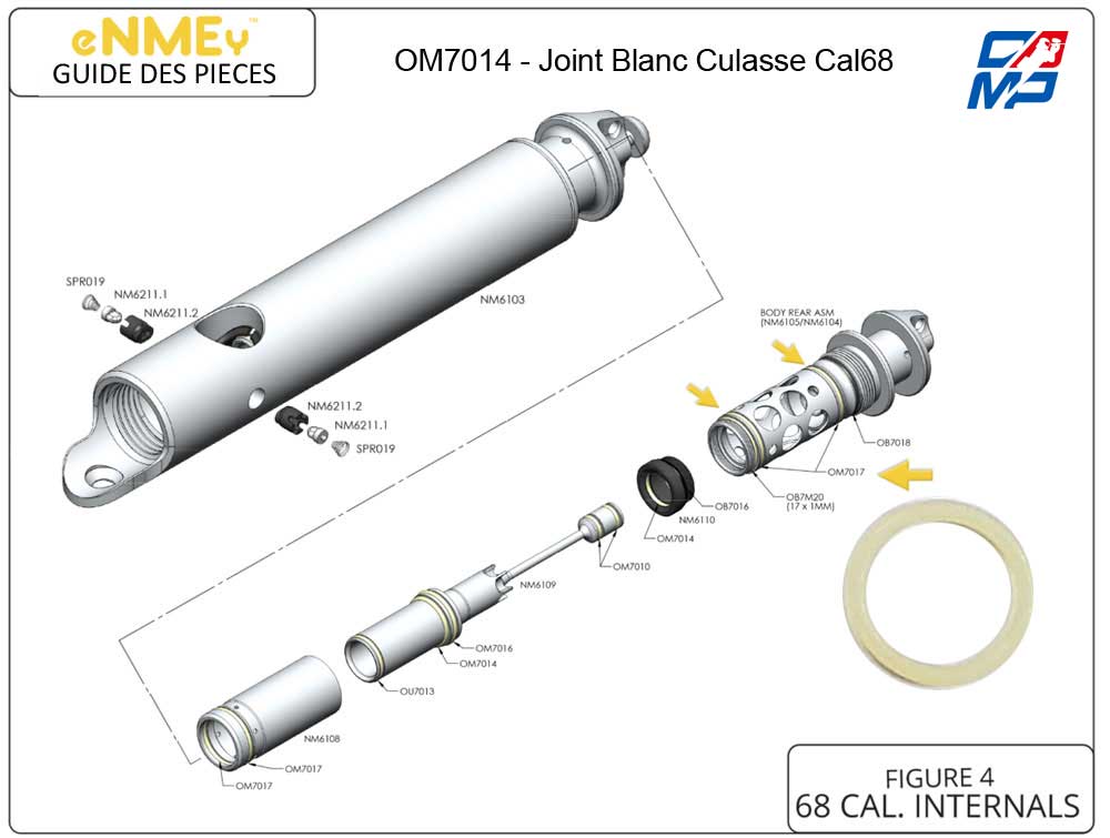 OM7014 - O-Ring - Petit Joint Blanc Culasse Cal68