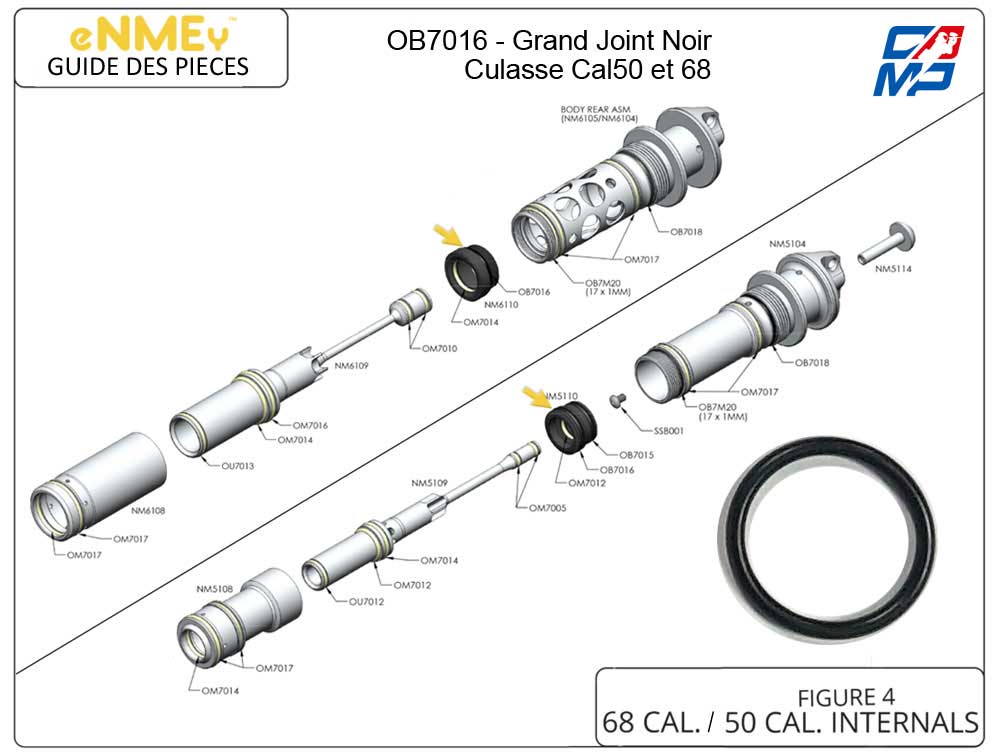 eNMEy OB7016 - O-Ring - Joint Culasse Cal50 et 68