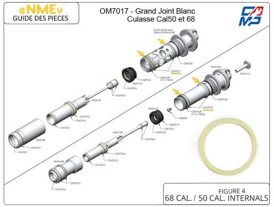 OM7017 - O-Ring - Joint Blanc Culasse Cal50 et 68