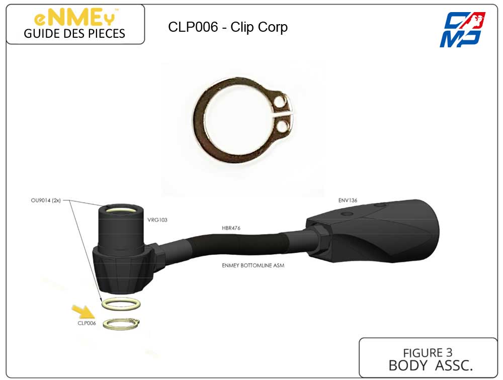 pièce eNMEy Clip de Corp CLP006