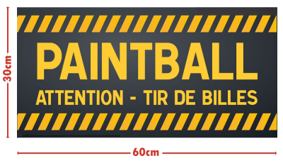 Panneau Paintball Danger